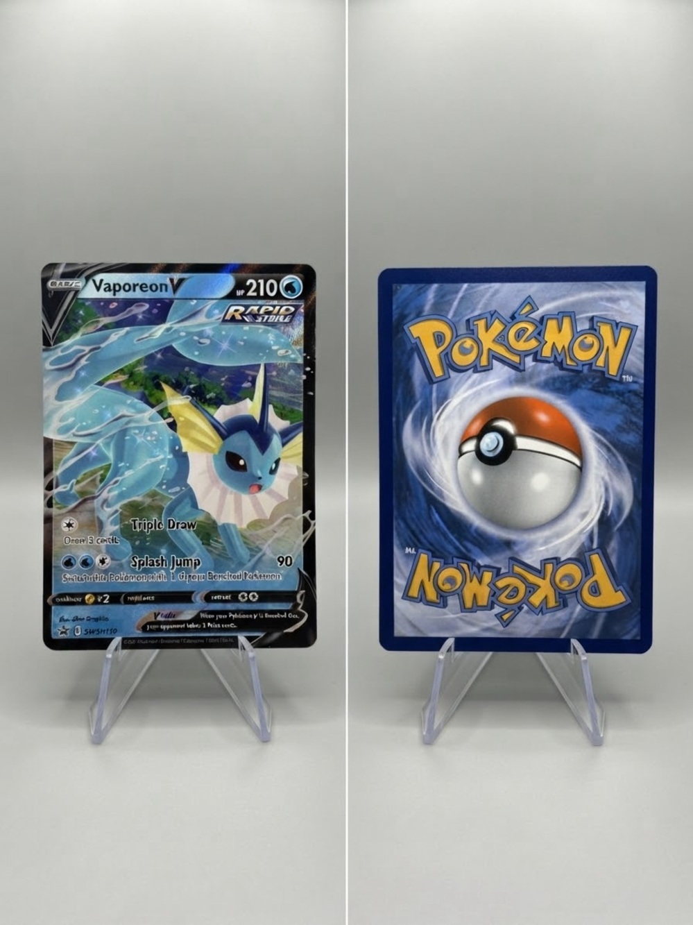 Pokémon Vaporeon V SWSH150 Black Star Promo Rapid Strike Holo Near Mint TCG